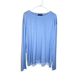 Aiyino Fashion NWT Men's Long Sleeve Pullover T Shirt 2XL Light Blue